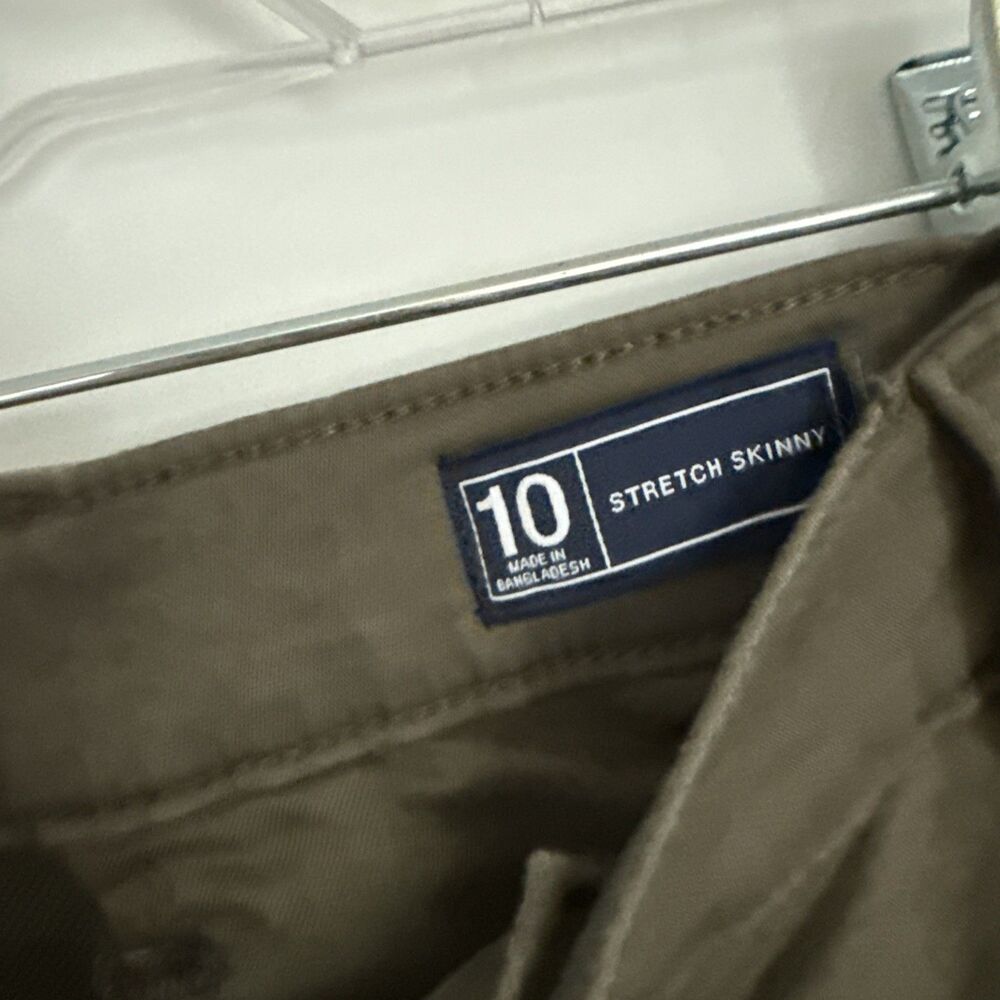 GAP Women's Size 10 Relaxed Girlfriend Chino Pants Olive Green Cotton Blend - Picture 3 of 5